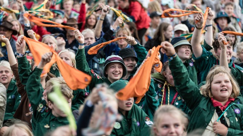 Totalbillede af spejdere